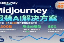 Midjourney服装领域全阶段教程 AI辅助服装企业降本增效