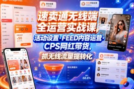 速卖通无线端全运营实战教程 活动设置FEED运营CPS带货指南