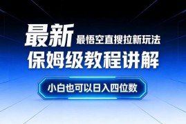 悟空直搜拉新玩法保姆级教程 零基础小白可操作的低门槛副业项目