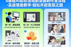 0基础AI动态漫短剧漫画制作全流程 实战教学附变现方法