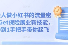 2024保险人小红书运营实操教程 从0到1掌握获客展业新技能