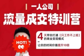 2025流量成交特训营 4天打通个人商业变现模式提升时间价值