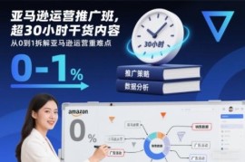 亚马逊运营推广系统课程 30小时干货从0到1拆解全流程重难点