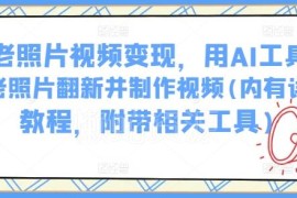 AI老照片翻新及动效视频制作教程 附工具与变现方法