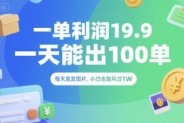 一单利润19.9日销百单副业教程 小白发图即可月入过万实操指南