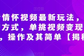抖音怀旧情怀视频最新玩法 单条变现超千的实操全攻略