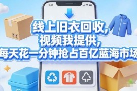 线上旧衣回收项目操作攻略 低门槛发视频抢占百亿蓝海市场