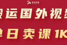 搬运国外视频引流创业粉教程 单日卖课盈利千元方法拆解