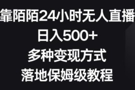 陌陌24小时无人直播实操教程 多种变现方式保姆级落地指南