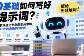 0基础如何写好AI提示词 拒绝无效堆词建立专业创作思维
