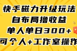 快手磁力聚星升级撸收益玩法 单人单日300+个人工作室均可操作