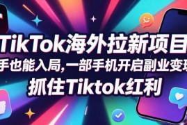 TC联盟TikTok海外AI拉新项目实操 新手低门槛副业变现教程