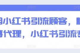 2024小红书引流实操教程 精准获客招募代理运营技巧汇总