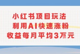 小红书商单项目新玩法 借助AI快速涨粉可获稳定副业收益