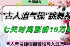古人消气养生操账号运营拆解 低门槛起号橱窗变现实操指南