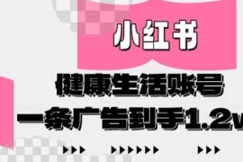 AI运营小红书健康生活账号 内容制作简单单条广告收益可达1.2万