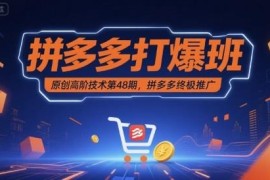 拼多多打爆班第48期高阶教程 终极推广实操玩法全解析