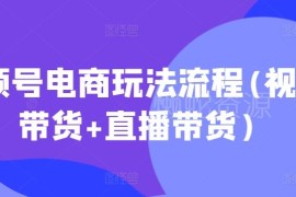 2024视频号电商玩法全流程 短视频+直播带货实操教程