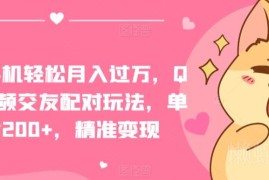 QQ短视频交友配对玩法拆解 单日吸粉200+精准变现实操指南