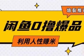 闲鱼0撸无货源差价玩法 利用人性选品实现日赚200实操教程