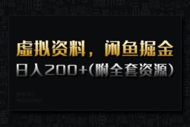 闲鱼卖虚拟资料赚钱实操教程 低门槛易上手附全套学习资源