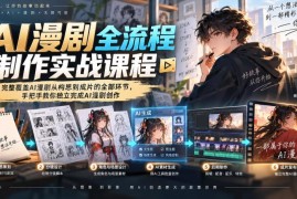 AI漫剧全流程制作实战课程 手把手教你从构思到成片独立创作