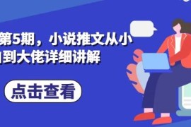 小说推文从小白到精通实操指南 第5期私教课详细讲解