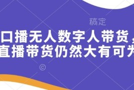 快手无人数字人口播带货实操方法 新手直播带货变现全攻略