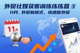 2024年11月外贸社媒获客训练营 新型外贸获客模式学习资料