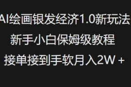 AI绘画银发经济1.0玩法 新手入门接单变现保姆级实操教程