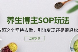 养生博主可落地SOP玩法 低粉丝即可实现引流变现实操指南
