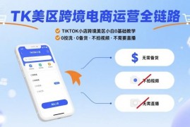 TK美区跨境小店0基础全链路运营教程 无需投流备货拍视频直播