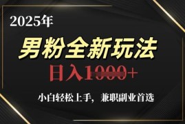 2025男粉变现全新玩法攻略 小白易上手的兼职副业实操教程