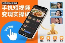 零基础手机剪映短视频剪辑实操课 快速掌握变现实用技能