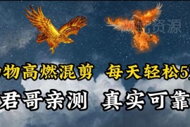 零基础做动物超燃混剪副业 剪辑简单受众广上手快收益可观