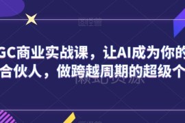 零基础AIGC商业实战课 掌握AI绘画文本等实用变现技能