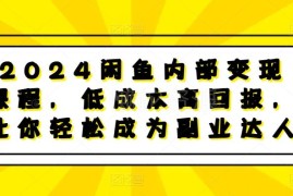 2024闲鱼内部变现实操课程 低成本副业卖货全流程指南