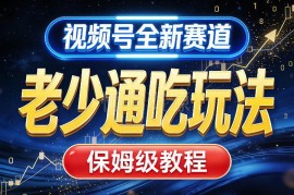 视频号全新AI赛道零基础玩法 老少皆宜副业增收保姆级教程