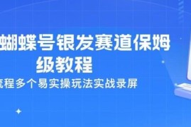 2026年蝴蝶号银发赛道保姆级教程 多玩法全流程实操指南