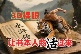 书本人物裸眼3D视频保姆级教程 高流量新玩法操作指南