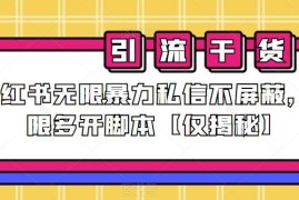 小红书无限私信不屏蔽与多开脚本玩法 仅作合规风险揭秘