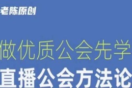 猎杰老陈直播公会方法论课程 教你从零搭建运营优质直播公会