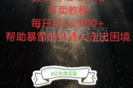负债粉掘金计划实操教程 债务规划重组变现方法全解析