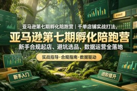 亚马逊第七期孵化陪跑营 新手合规起店千单运营实战教程