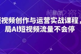 AI短视频创作与运营实战课程 掌握流量布局全流程运营技巧