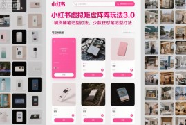 小红书虚拟矩阵3.0玩法 铺货及少款狂怼笔记实操全指南