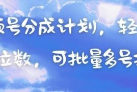 视频号分成计划中老年赛道玩法 可批量多号操作轻松获取收益