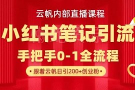 小红书笔记引流0-1全流程教学 精准获客实操玩法详解