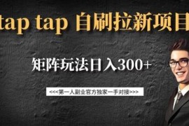 TapTap拉新自刷项目玩法详解 单新用户14元矩阵操作日入300+