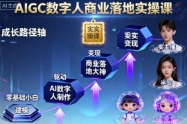 零基础AIGC数字人商业落地实操课 全流程从入门到精通教学